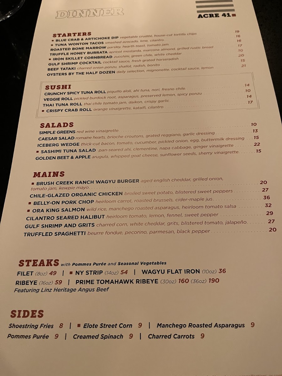 Acre 41 Menu - Image 5